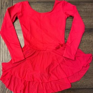 Long Sleeve Red Leotard